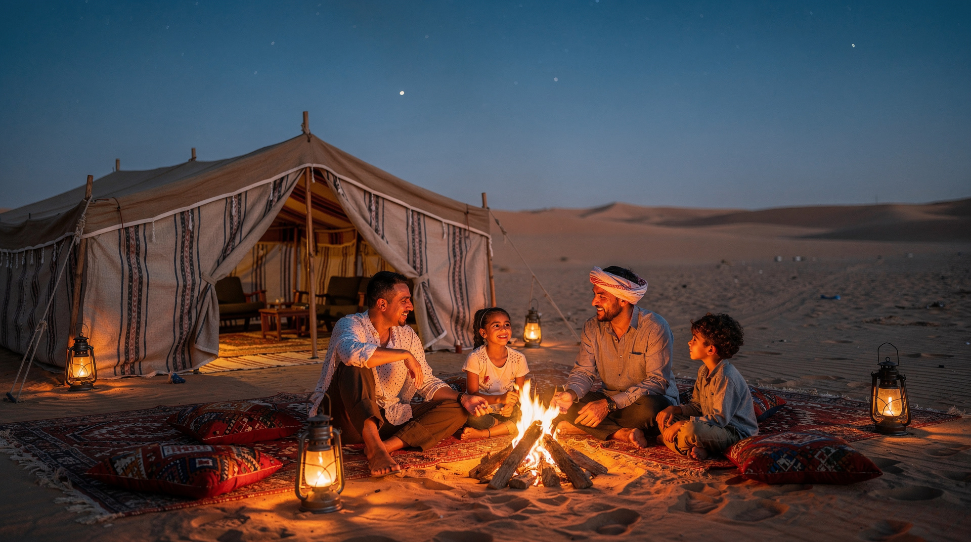 Familien-Wüstenerlebnis in Oman: Kinderfreundliche Camps und Aktivitäten